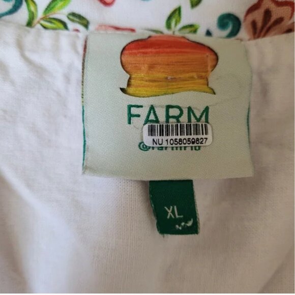 Farm Rio Insects Linen Blend Side Pockets Romper size XL - Picture 6 of 8